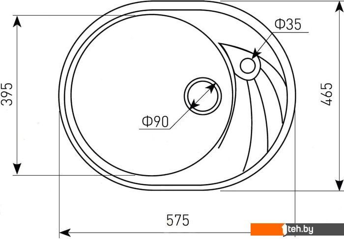 Кухонные мойки Zigmund & Shtain Kreis OV 575 (топленое молоко)