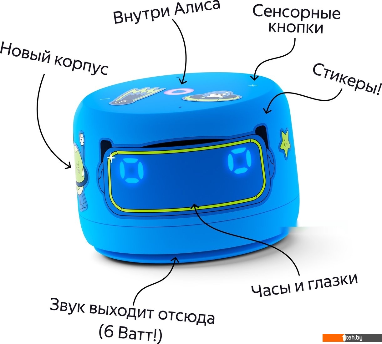 Беспроводные и портативные колонки Яндекс Станция Лайт 2 (синий)
