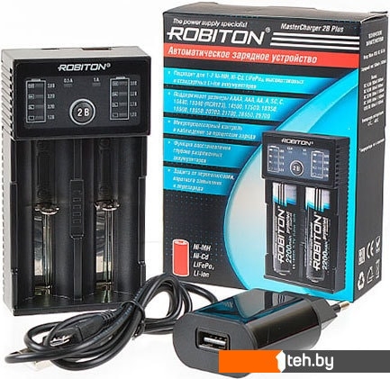 Батарейки, аккумуляторы, зарядные Robiton MasterCharger 2B Plus Батарейки, аккумуляторы, зарядные Robiton MasterCharger 2B Plus