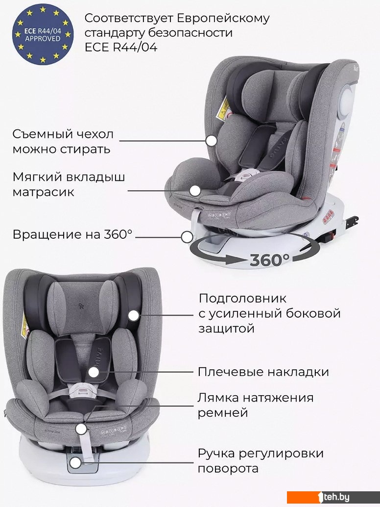 Автокресла Rant Drive Isofix Active Line LB619 (серый)