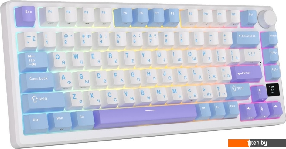 Клавиатуры Royal Kludge RK-M75 RGB Taro Milk (RK Silver) Клавиатуры Royal Kludge RK-M75 RGB Taro Milk (RK Silver)