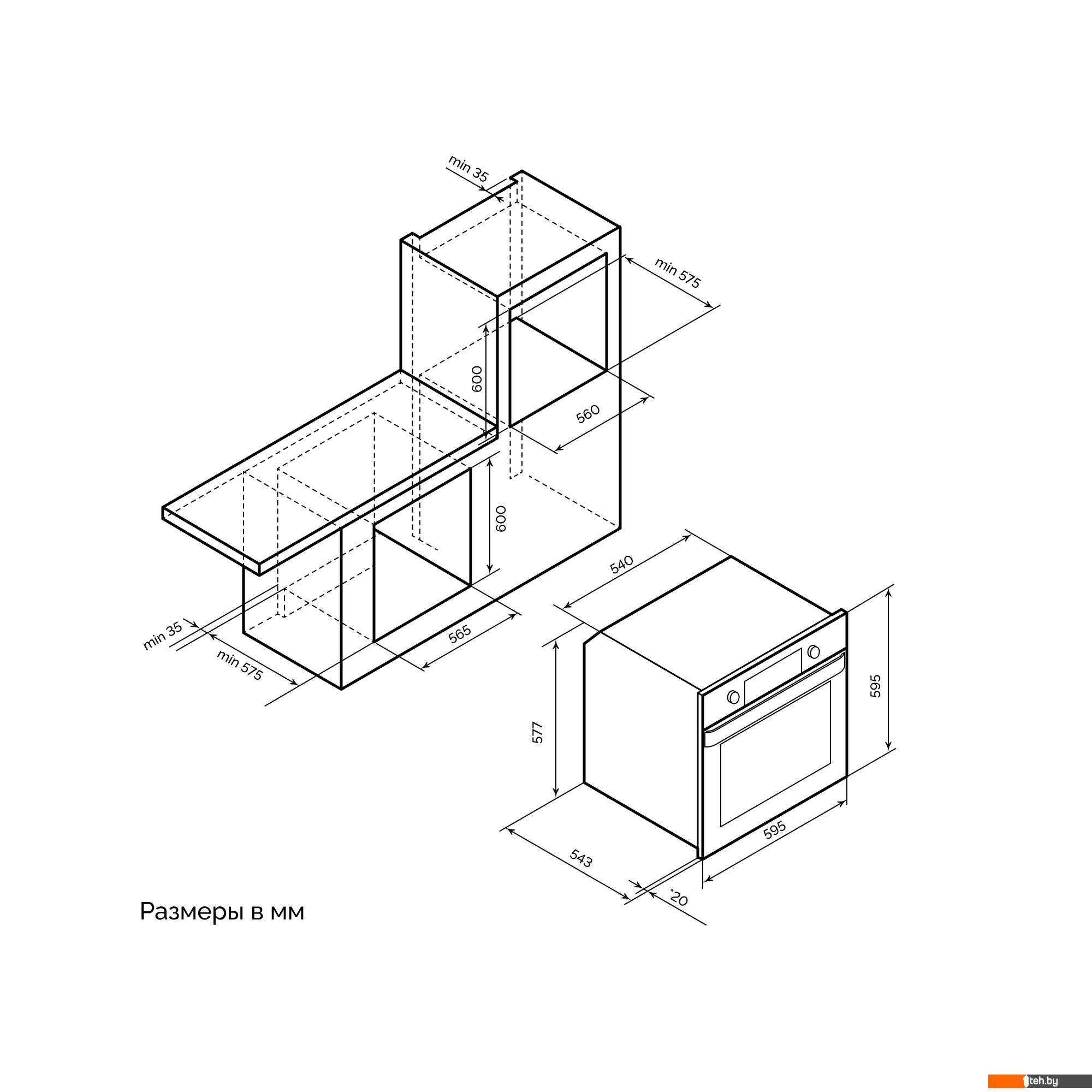 Духовые шкафы LEX EDP 610 DX Wide Series