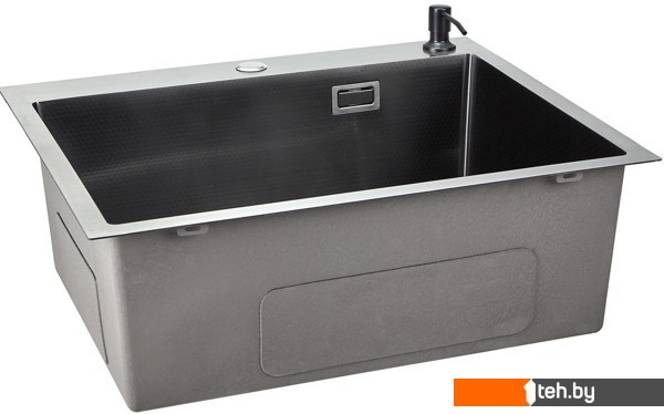 Кухонные мойки Stellar Decor S7050NB-D (нано черный) Кухонные мойки Stellar Decor S7050NB-D (нано черный)