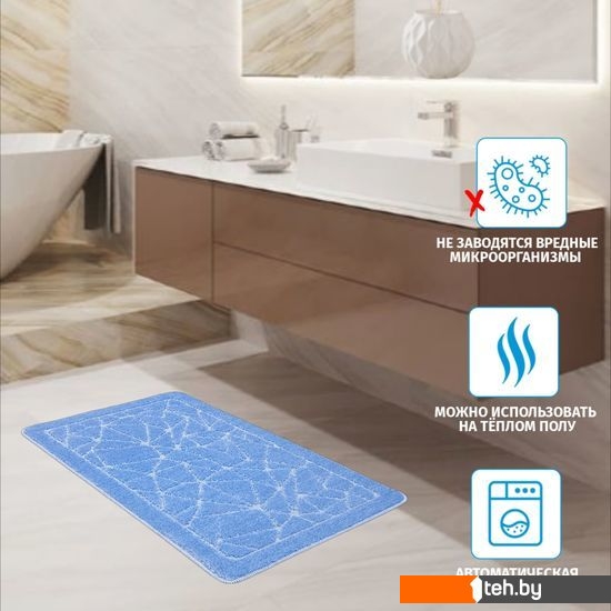 Аксессуары для ванной и туалета Shahintex РР 50x80 (голубой)