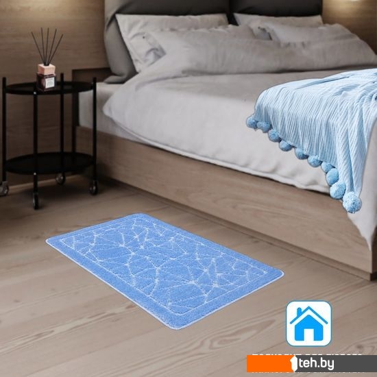 Аксессуары для ванной и туалета Shahintex РР 50x80 (голубой)