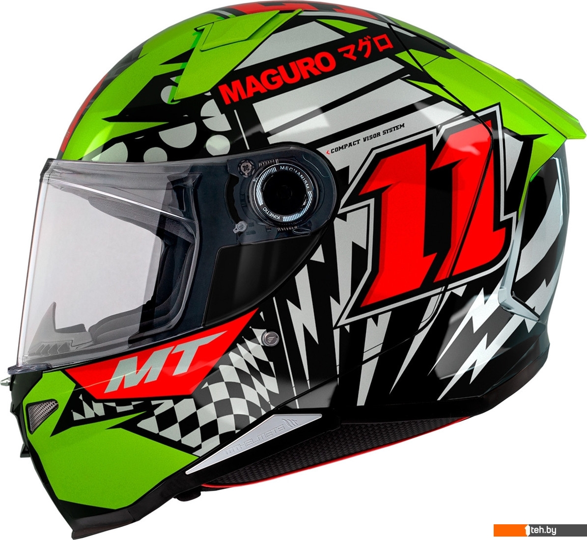 Мотошлемы LS2 Revenge 2 S Sergio Garcia (XL, глянцевый флуоресцентно-желтый)