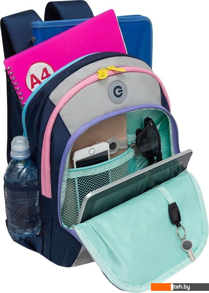 Рюкзаки Grizzly RG-461-2 (синий/светло-серый)