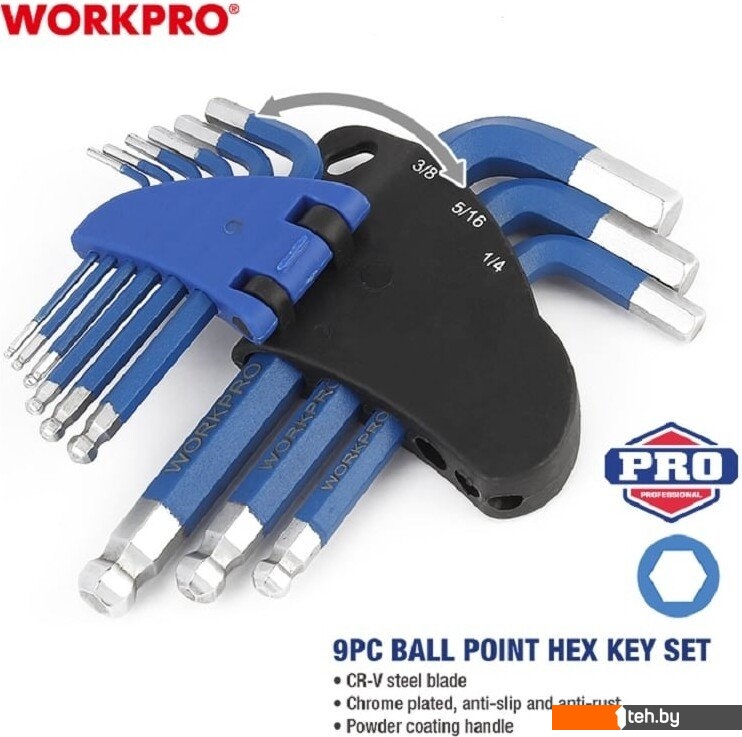  - Наборы инструментов Workpro WP222010 (9 предметов) - WP222010 (9 предметов)