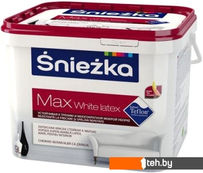  - Краски и эмали Sniezka Max White Latex 5 л (белоснежный) - Max White Latex 5 л (белоснежный)
