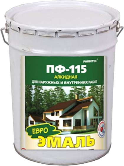  - Краски и эмали Farbitex ПФ-115 20 кг (оранжевый) - ПФ-115 20 кг (оранжевый)