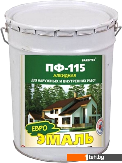  - Краски и эмали Farbitex ПФ-115 20 кг (ярко-зеленый) - ПФ-115 20 кг (ярко-зеленый)