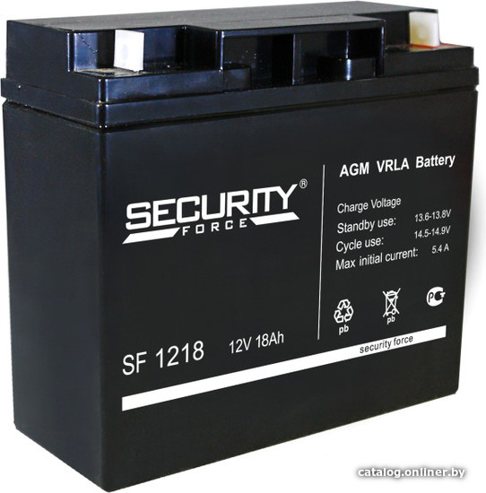  - Аккумуляторы для ИБП Security Force SF 1218 (12В/18 А·ч) - SF 1218 (12В/18 А·ч)