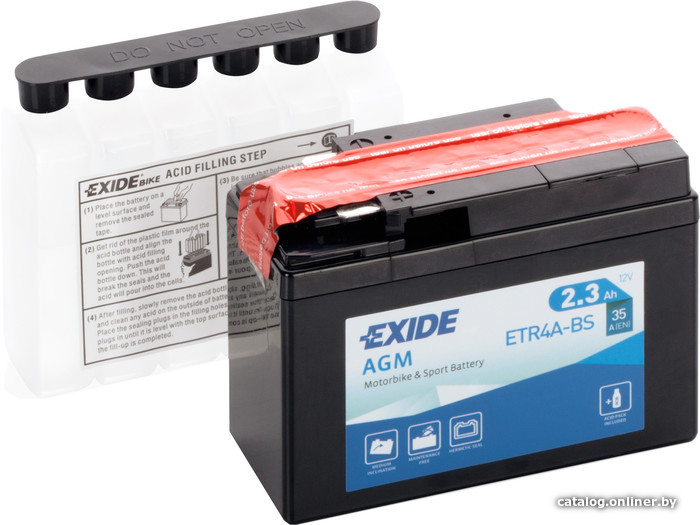  - Мотоциклетные аккумуляторы Exide ETR4A-BS (2.3 А·ч) - ETR4A-BS (2.3 А·ч)