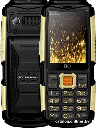  - Мобильные телефоны BQ BQ-2430 Tank Power (черный/золотистый) - BQ-2430 Tank Power (черный/золотистый)