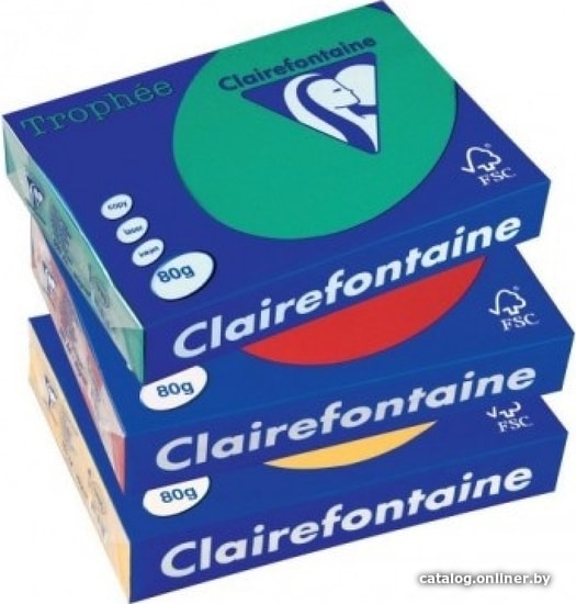  - Бумага и материалы для печати Clairefontaine Trophee интенсив A4 80г/кв.м 500 л (ярко-розовый) - Trophee интенсив A4 80г/кв.м 500 л (ярко-розовый)