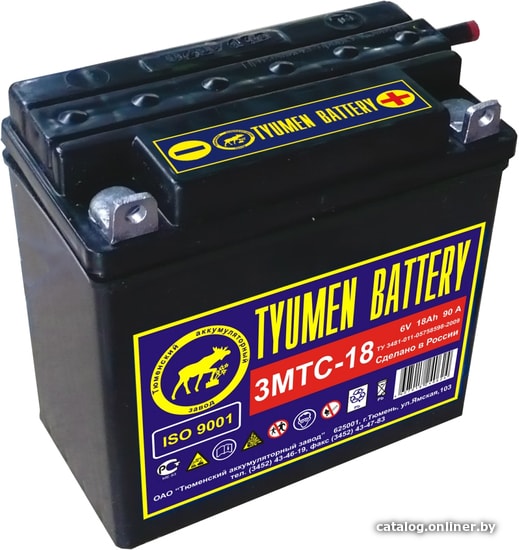  - Мотоциклетные аккумуляторы Tyumen Battery Лидер 3МТС-18 (18 А·ч) - Лидер 3МТС-18 (18 А·ч)