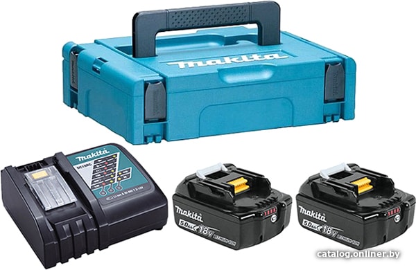  - Аккумуляторы и зарядные устройства для инструмента Makita BL1850B + DC18RC (18В/5.0 а*ч + 18В) - BL1850B + DC18RC (18В/5.0 а*ч + 18В)