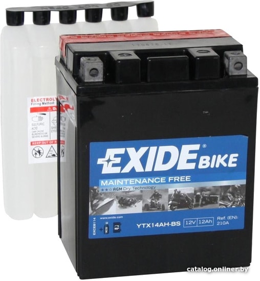  - Мотоциклетные аккумуляторы Exide ETX14AH-BS (12 А·ч) - ETX14AH-BS (12 А·ч)
