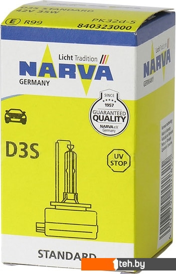  - Автомобильные лампы Narva D3S 1шт - D3S 1шт