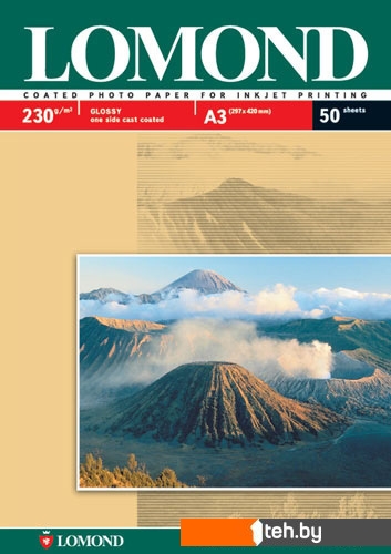  - Бумага и материалы для печати Lomond Глянцевая А3 230 г/кв.м. 50 листов (0102025) - Глянцевая А3 230 г/кв.м. 50 листов (0102025)