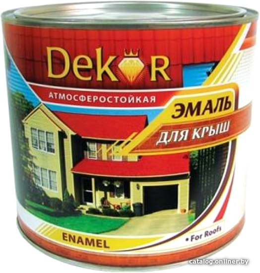  - Краски и эмали Dekor для крыш (красный/коричневый, 6 кг) - для крыш (красный/коричневый, 6 кг)