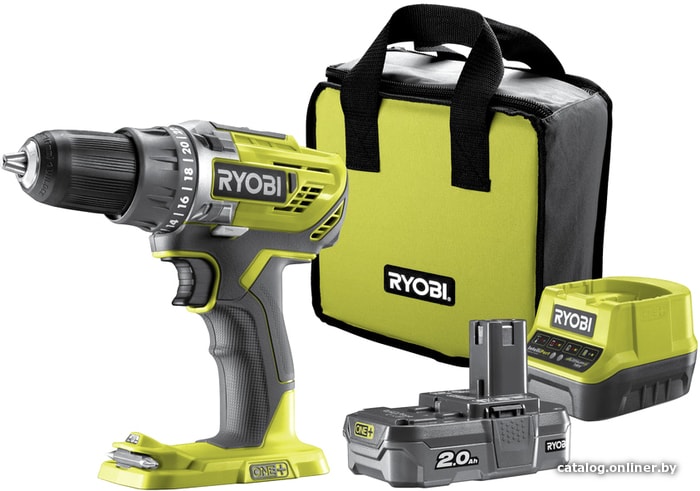  - Электродрели и дрели-шуруповерты RYOBI R18DD3-120S 5133003347 (с 1-м АКБ 2.0 Ah, сумка) - R18DD3-120S 5133003347 (с 1-м АКБ 2.0 Ah, сумка)