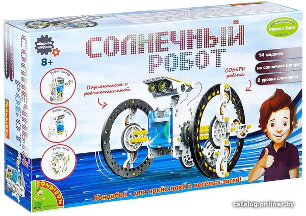  - Игры-опыты, эксперименты Bondibon Науки с Буки Солнечный Робот ВВ2289 - Науки с Буки Солнечный Робот ВВ2289