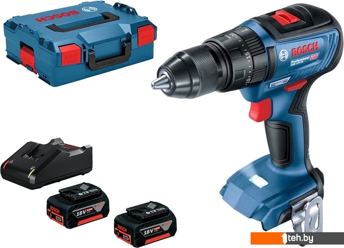  - Электродрели и дрели-шуруповерты Bosch GSB 18V-50 Professional 06019H5100 (с 2-мя АКБ, кейс) - GSB 18V-50 Professional 06019H5100 (с 2-мя АКБ, кейс)