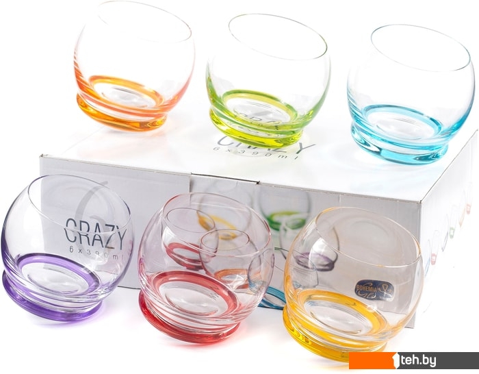  - Стаканы, бокалы, рюмки Bohemia Crystal Crazy 25250/D4718/390 - Crazy 25250/D4718/390
