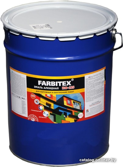 - Краски и эмали Farbitex ПФ-115 10 кг (синий) - ПФ-115 10 кг (синий)