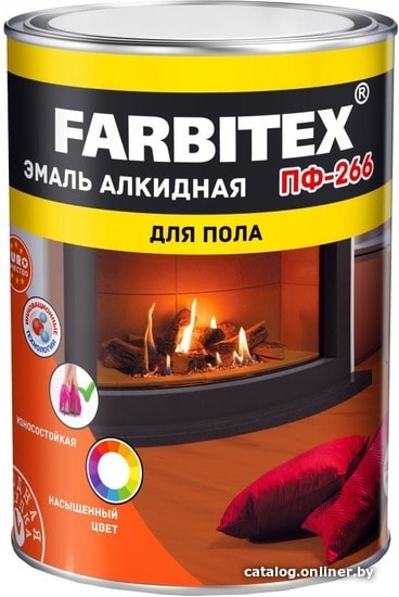  - Краски и эмали Farbitex ПФ-266 10 кг (красно-коричневый) - ПФ-266 10 кг (красно-коричневый)