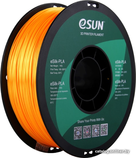  - Расходные материалы и аксессуары для 3D-печати eSUN eSilk PLA 1.75 мм 1000 г (темно-желтый) - eSilk PLA 1.75 мм 1000 г (темно-желтый)