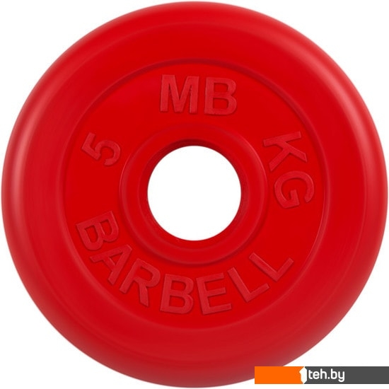  - Гантели, гири, штанги MB Barbell Стандарт 51 мм (1x5 кг, красный) - Стандарт 51 мм (1x5 кг, красный)