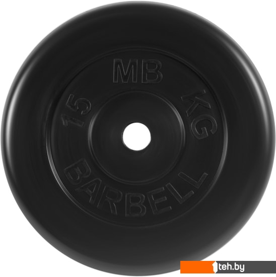  - Гантели, гири, штанги MB Barbell Стандарт 31 мм (1x15 кг, черный) - Стандарт 31 мм (1x15 кг, черный)