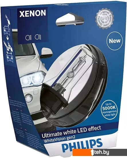 - Автомобильные лампы Philips D1S Xenon White Vision gen2 1шт - D1S Xenon White Vision gen2 1шт