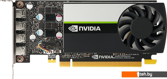  - Видеокарты PNY Nvidia T1000 4GB GDDR6 VCNT1000-SB - Nvidia T1000 4GB GDDR6 VCNT1000-SB