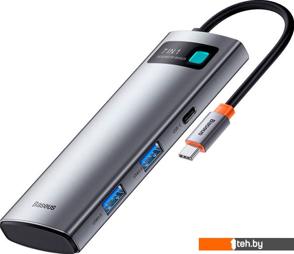  - USB-хабы и док-станции Baseus Metal Gleam Series 7-in-1 Multifunctional Type-C WKWG020113 - Metal Gleam Series 7-in-1 Multifunctional Type-C WKWG020113