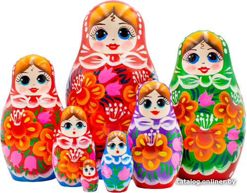 - Развивающие игрушки Брестская Фабрика Сувениров Классическая с лилиями и колокольчиками (набор 7 шт) - Классическая с лилиями и колокольчиками (набор 7 шт)