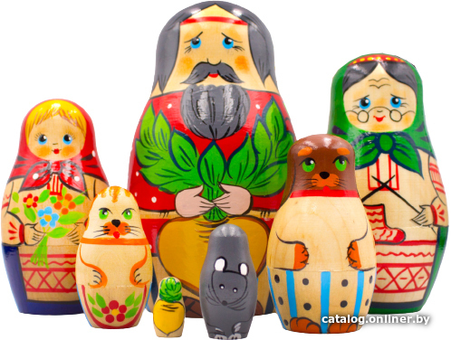  - Развивающие игрушки Брестская Фабрика Сувениров Русская народная сказка Репка (набор 7 шт) - Русская народная сказка Репка (набор 7 шт)
