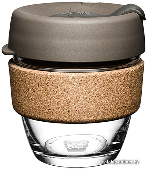  - Термосы, термокружки и многоразовые стаканы KeepCup Brew Cork S Latte 227мл (серый) - Brew Cork S Latte 227мл (серый)