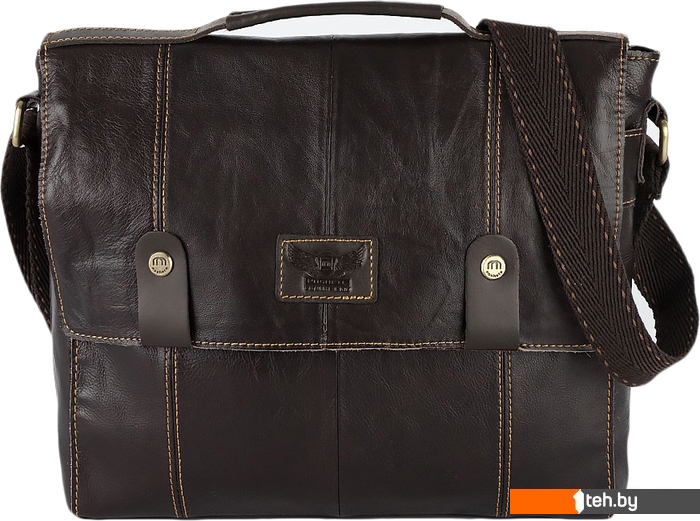  - Женские и мужские сумки Poshete 196-1605-19-DBW (коричневый) - 196-1605-19-DBW (коричневый)