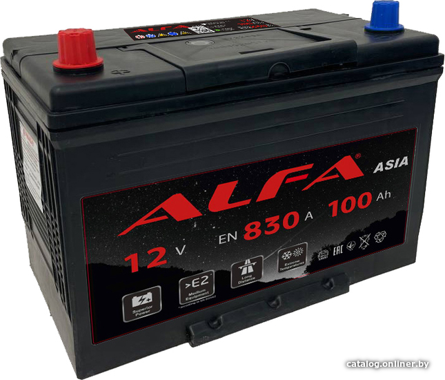  - Автомобильные аккумуляторы ALFA Asia JL 830A (100 А·ч) - Asia JL 830A (100 А·ч)