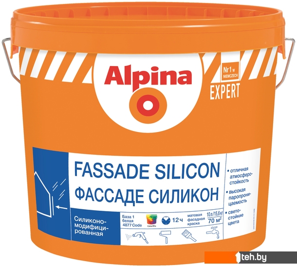  - Краски и эмали Alpina Expert Fassade Silicon База 3 (9.4 л) - Expert Fassade Silicon База 3 (9.4 л)