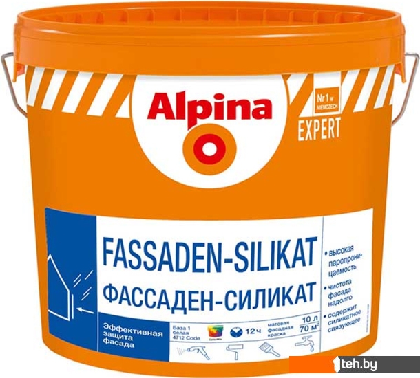  - Краски и эмали Alpina Expert Fassaden-Silikat База 1 (10 л) - Expert Fassaden-Silikat База 1 (10 л)