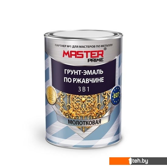  - Краски и эмали Master Prime Молотковая 3 в 1 2 л (шоколадный) - Молотковая 3 в 1 2 л (шоколадный)