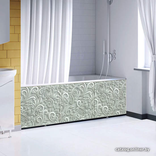  - Экраны под ванну Comfort Alumin Узор белый 3D 1.5 - Узор белый 3D 1.5