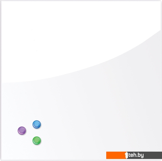  - Офисные доски, флипчарты BRAUBERG стеклянная 45x45 см (белый) - стеклянная 45x45 см (белый)