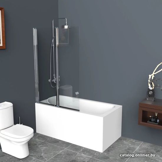  - Шторки и карнизы для ванн и поддонов BelBagno UNO-V-2-110/150-C-Cr - UNO-V-2-110/150-C-Cr