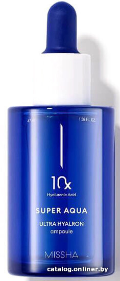  - Косметика по уходу за лицом Missha Сыворотка для лица Super Aqua Ultra Hyalron Ampoule Интенсивно увлажняющая 47 мл - Сыворотка для лица Super Aqua Ultra Hyalron Ampoule Интенсивно увлажняющая 47 мл