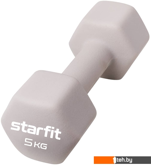  - Гантели, гири, штанги Starfit DB-201 5 кг (тепло-серый пастель) - DB-201 5 кг (тепло-серый пастель)